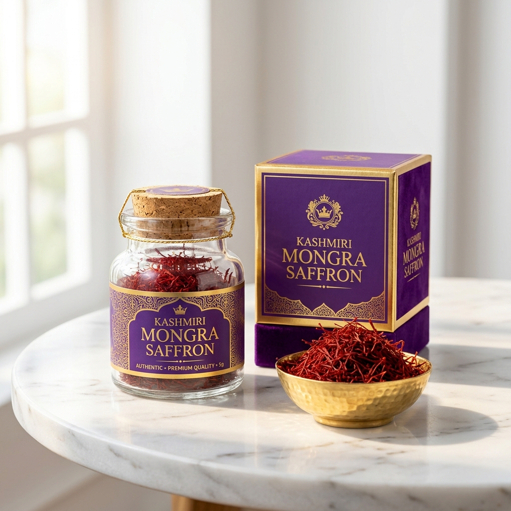 Pure Kashmiri Mongra Kesar (Grade A1) - 5g Luxury Pack
