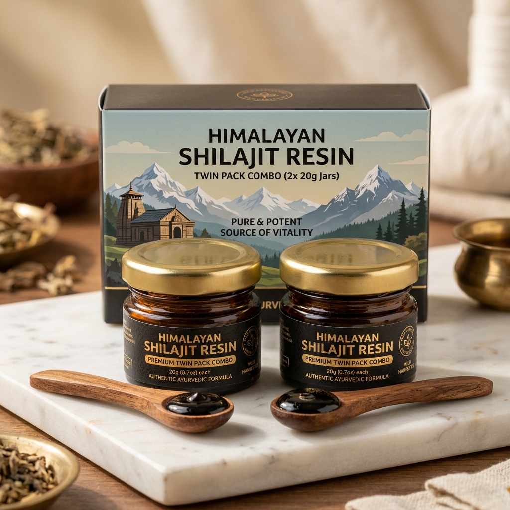 Pure Himalayan Shilajit Resin 20g x 2 (Twin Pack Power Combo)